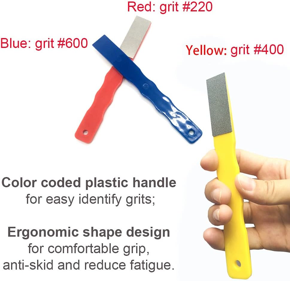 Diamond Knife sharpener Pocket Sharpening Stone #400/600 Double Sides Folding Portable Orange - 1pcs