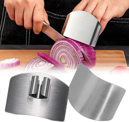 Stainless Steel Finger Guard, 2025 New Finger Protector for Cutting Food, Slicing Tool Finger Protector for Kitchen, Stainless Steel Finger Protector for Cutting, Chopping, Dicing, Slicing (4pcs)