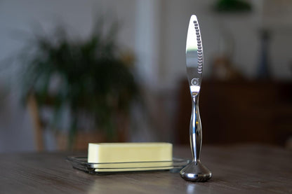 BON VIVANT Standing Knife Curler Stainless Steel Butter Spreader for Jam, Jelly, Marmalade, Condiment, Cheese, Pate - Ergonomic