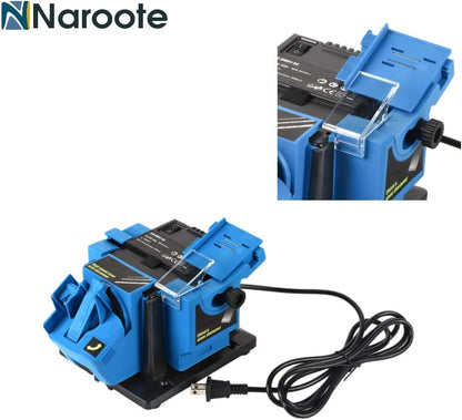 Naroote Multifunctional Electric Sharpener, Drill Bit Sharpener Household Electric Cutter Scissor Sharpener Sharpening Tools Kitchen Knife Sharpener for Professional Chef Use(US Plug 110V)