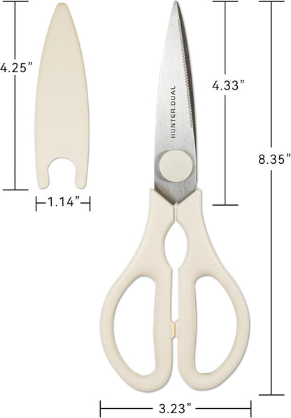 5 Blades Herb Scissors - Professional Kitchen Shears with Safety Cover for Cutting Green Onions, Fresh Herbs, Vegetables & Salad Food Prep, Must-Have Cooking Gadgets, Dishwasher Safe