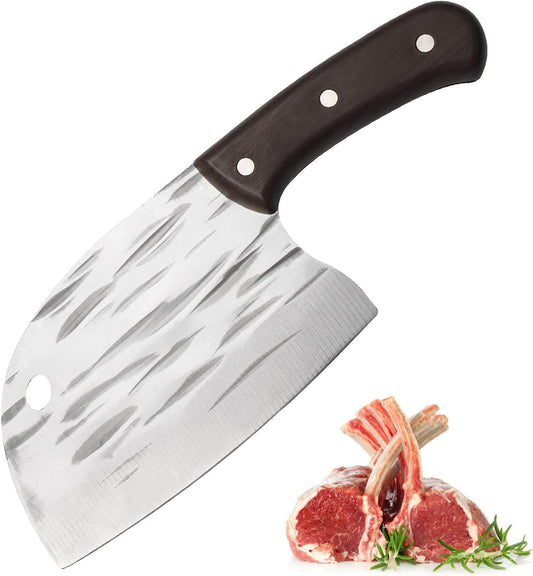 TJ POP Meat Cleaver 6.2 inches, Ultra Sharp Lightweight Chinese Cleaver Knife, Full-tang Chopping Knife 30Cr13 Steel Blade Thickness 1.5 mm, Fish Shape Series HP01004