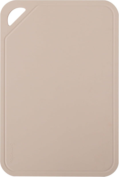 Flexible Cutting Board – Premium TPU Cutting Mat, Thick, Knife Friendly, Non-Slip, Dishwasher Safe Kitchen Prep Board, Made in Korea, Beige Large (1 Pack)