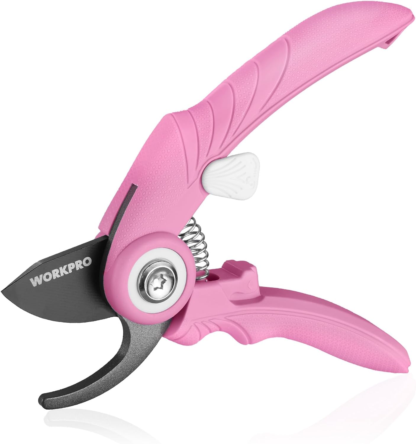 WORKPRO 6.9" Bypass Pruning Shears, Gardening Scissors with Sharp SK5 Steel Blade, Handheld Garden Floral Clippers for Rose, Plants, Flowers, Fruits Trees, Gardening Gifts for Women & Men, Green