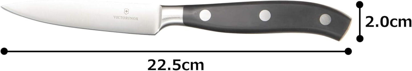 Victorinox Grand Maitre Chef's Knife - Kitchen Knife for Cutting Meat, Vegetables & Fruit - Modern Slicing Knife for Cooking - Black Handle, 6"