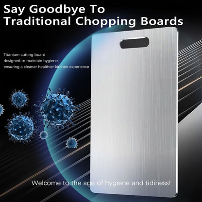 Titanium Cutting Board Set of 3,100% Pure Titanium Cutting Boards for Kitchen Double Sided,Hygiene Durable Dishwasher,Fruit & Vegetables （S+M+L)