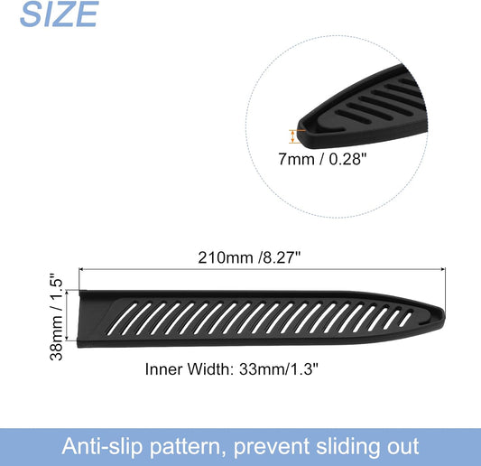 uxcell Knife Cover Sleeves Blade Edge Guards for 9.5" Carving Knife Protector Universal Blade Sheath for Kitchen, Black