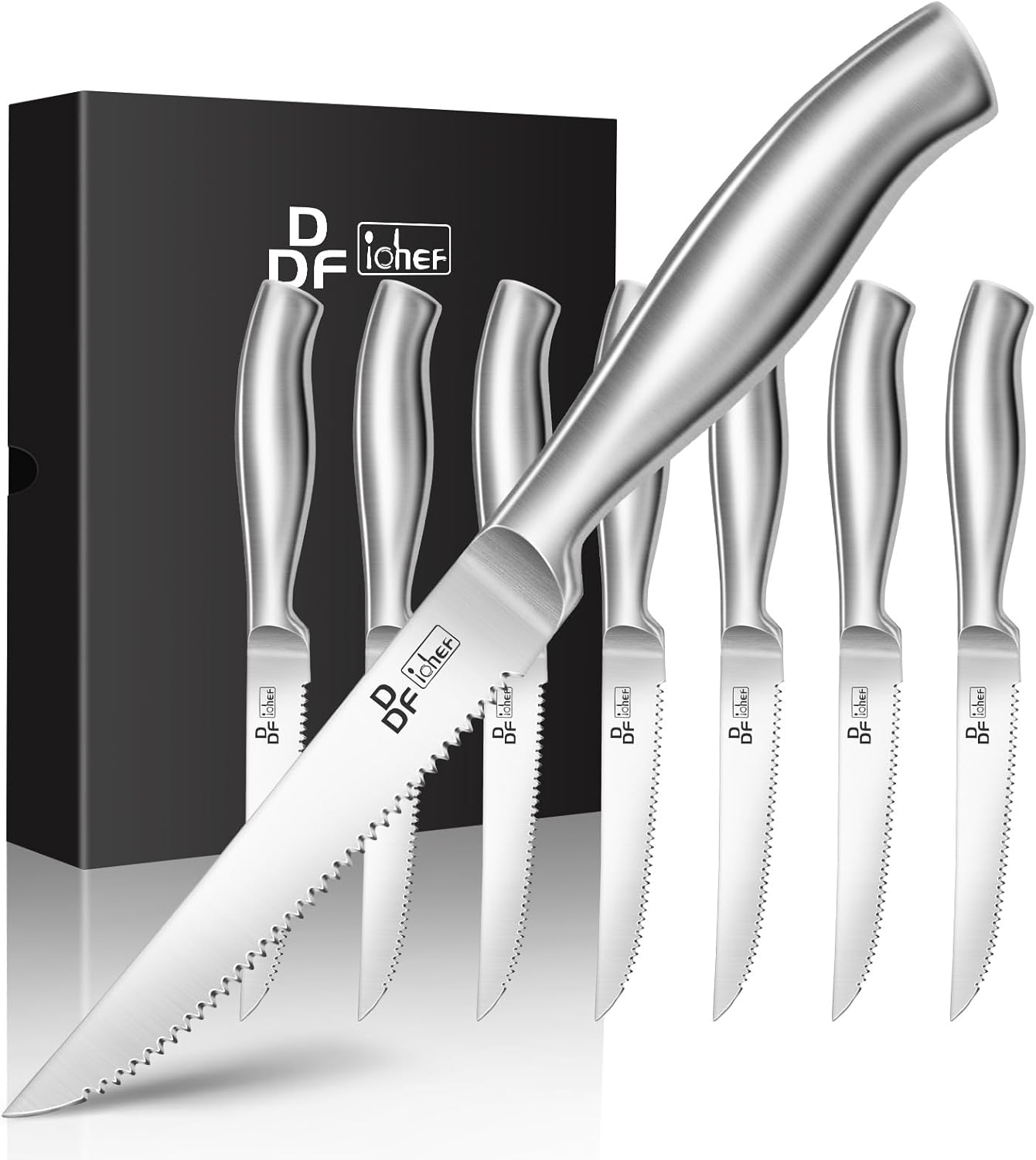 DDF iohEF Nakiri Kitchen Knife, Chef's Knife In Japanese Stainless Steel Professional Cooking Knives, Non-slip Ultra Sharp Knife with Ergonomic Handle