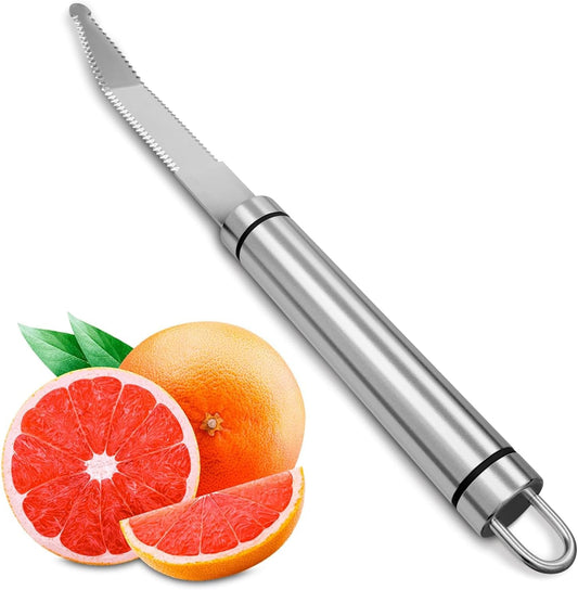 Grapefruit Knife Curved Serrated Double Blade – Stainless Steel Citrus Fruit Cutter & Peeler with Ergonomic Handle, Dishwasher Safe | Kitchen Gadget for Clean Grapefruit, Orange, Lemon & Citrus Prep