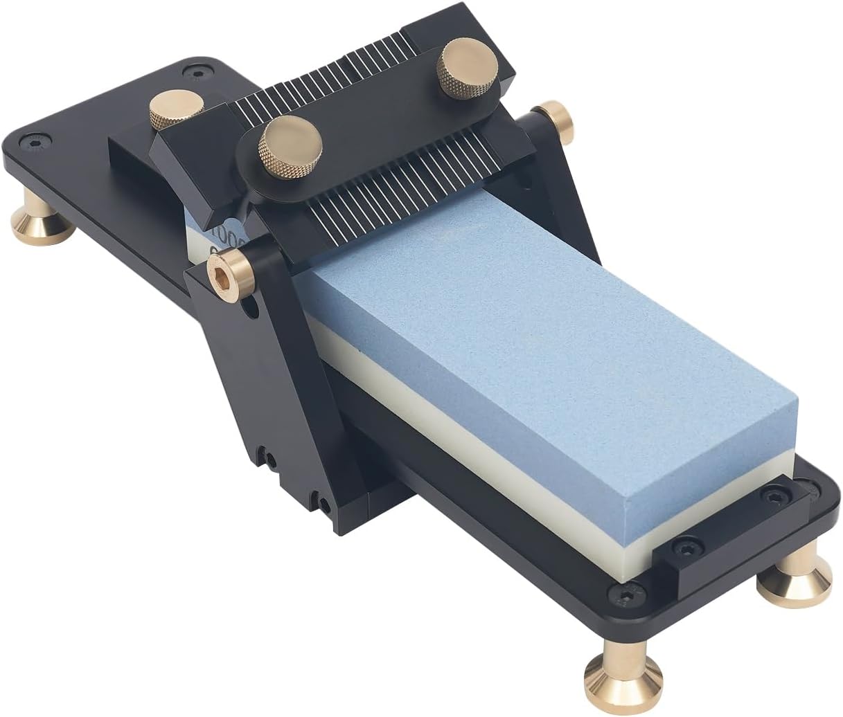 Fixed Angle Whetstone Set, Non-slip Sawinery Sharpening Jig with with 1000/6000 Whetstone, Knife Sharpening Polishing Stone with Fixed Angle Sharpener for Woodworking Carving Chisel Knife