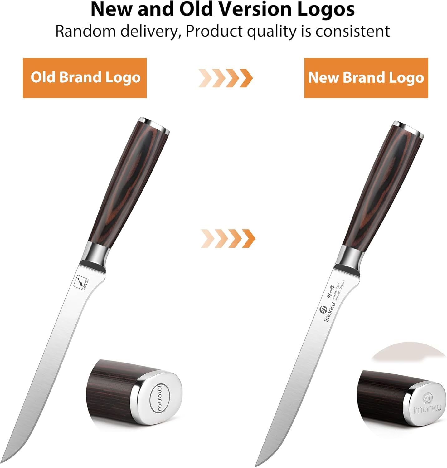 imarku Fillet Knife, German High Carbon Boning Knife, 6-Inch Stainless Steel Professional Grade Boning Fillet Knife for Fish, Pakkawood Handle for Meat and Poultry, Gifts for Men and Women