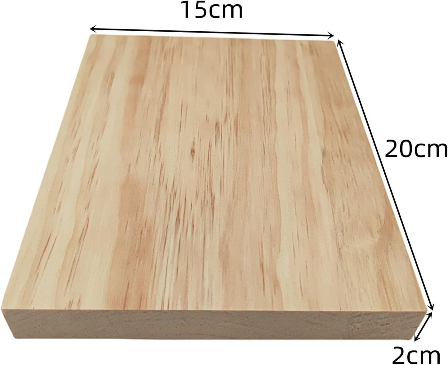 4PCS Rectangle Wood Boards Unfinished Wood Blocks for Crafting, 8x6x1in Blank Whittling Wooden Blocks for Wood Carving,Painting & Burning
