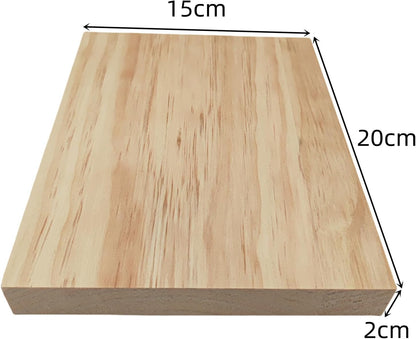 4PCS Rectangle Wood Boards Unfinished Wood Blocks for Crafting, 8x6x1in Blank Whittling Wooden Blocks for Wood Carving,Painting & Burning