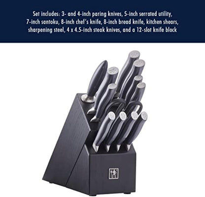 Silvercap 14 Piece Knife Block Set, Black