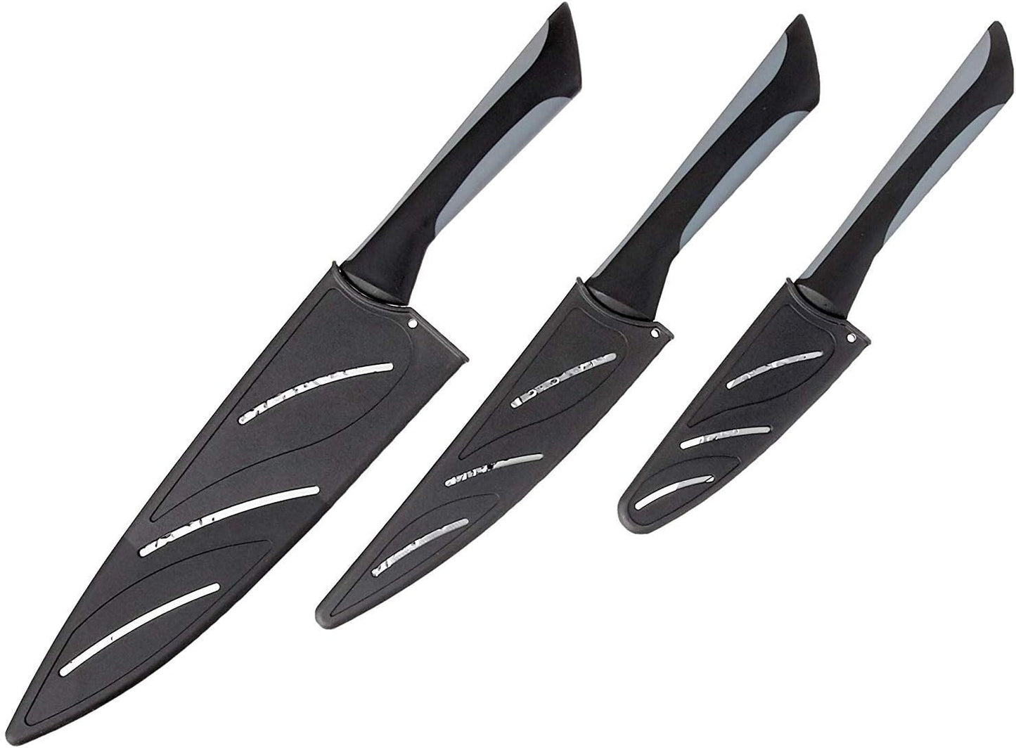 kai PRO Luna 3 Piece Starter Knife Set, Kitchen Knife Set, Includes 8" Chef's Knife, 3.5" Paring Knife, and 6" Utility Knife, Hand-Sharpened Japanese Kitchen Knives,Silver