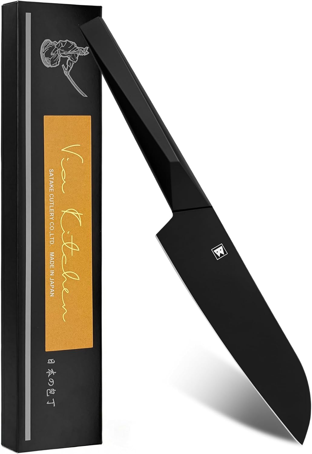 6.7 Inch Santoku Knife, Made in Japan, High Carbon Molybdenum Stainless Steel Japanese Chef Knife with Sakura Handle, Kitchen Knife for Slicing Meat, Vegetable & Fruit