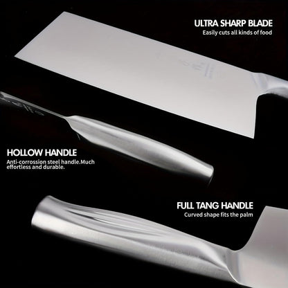 SHI BA ZI ZUO 6.5-inch Santoku knife Professional chef's knife, stainless steel kitchen knife with cast steel handle