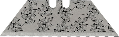 NDZ Performance Serrated Steel Blade Replacement for Utility Knife & Box Cutters, Custom Double Sided Laser Engraved Designs, Silver - Skull - 3 Pack