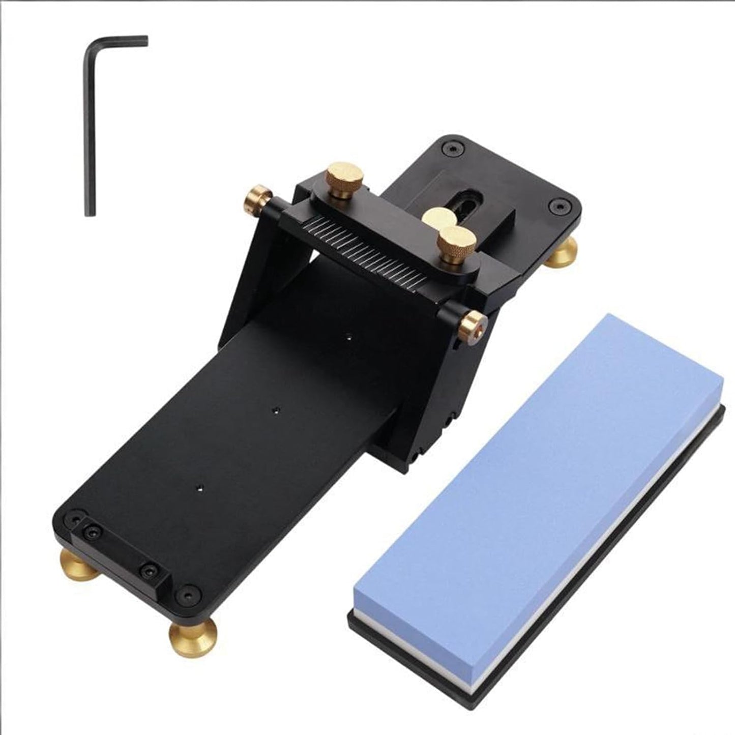 Fixed Angle Whetstone Set – Whetstone Set with Polishing Stone & Grinding Frame | Adjustable Sharpener for Kitchen Knives, Woodworking Chisels & Carving Tools
