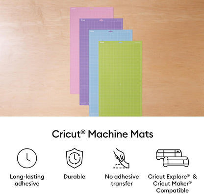 Cricut Cutting Mat Variety Pack (8 Count, 12in x 12in) - for Explore & Maker Machines - Includes 4 StandardGrip, 2 LightGrip, 2 StrongGrip