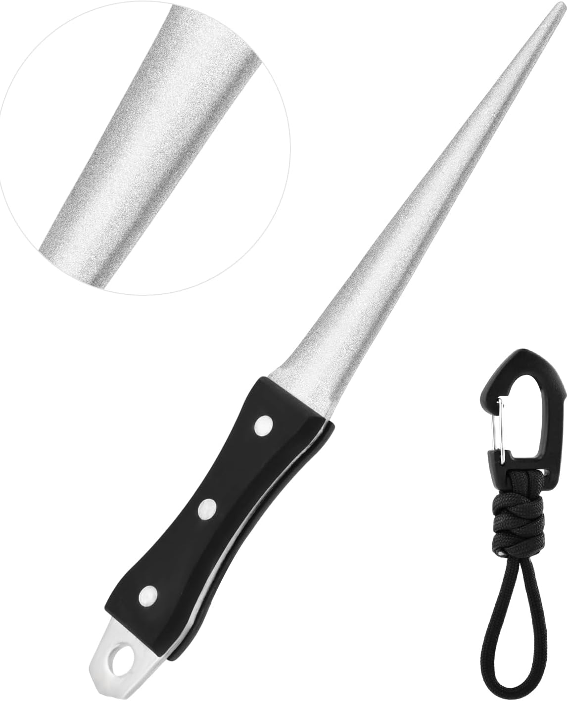 Hoof Knife Sharpener Honing Rod - 10 InchDiamond Coated Farrier Tool with Ergonomic Solid Wood Handle for Hoof Knives & Farm Knives