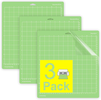 Gwybkq Cutting Mat 12"x12" Standard Grip 8 Pack, Compatible with Cricut Maker 4/Explore Air/One, Non-Slip Durable Adhesive Mats, Replacement Cutting Accessories for Die-Cutting, Quilting & Crafts