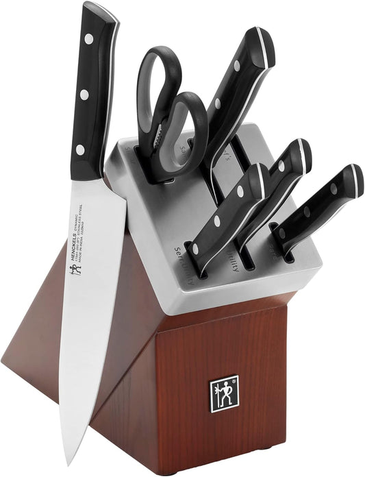 HENCKELS Dynamic 14-pc Self-Sharpening Knife Block Set, Brown