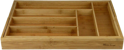 Heim Concept Drawer Organizer Bamboo Cutlery Tray Silverware Organizer/Utensil Holder, Drawer Dividers Organizer for Silverware, Flatware, Knives in Kitchen