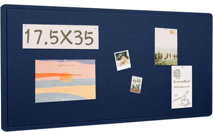 Lightomorrow Bulletin Board, 36 x 24 inches Felt Board - Decorative Pin Board, Cork Board Alternative for Wall, 3' x 2' Foldable Self-Adhesive Vision Board Prayer Board with 20 Pushpins - Black