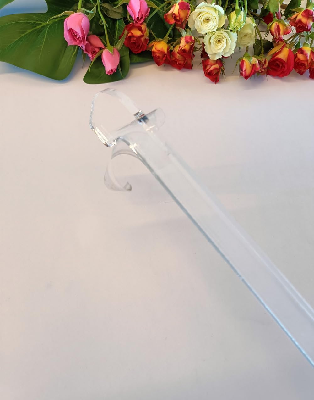 Bread Knife Handle Router Template – 15.9"x2.25" Laser-Cut Acrylic Guide for Custom Wooden Bow Knives & Handmade Kitchen Tools (15.9"x2.25")