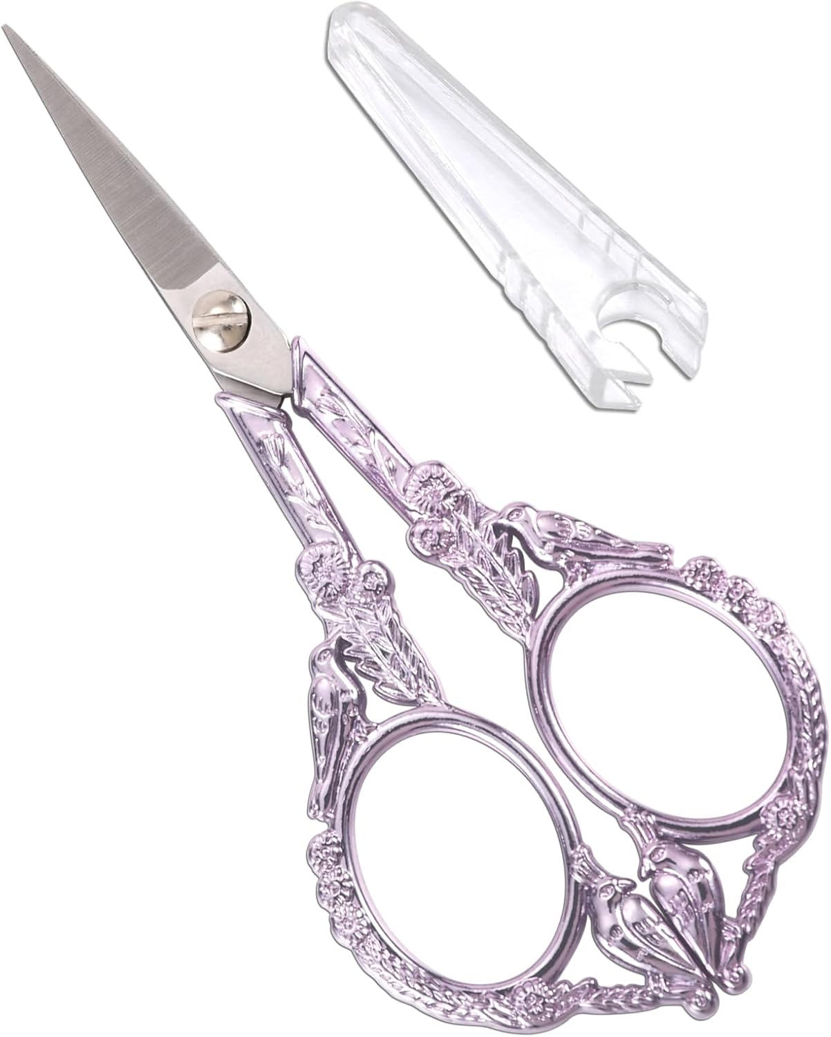 YOUGUOM Sewing Embroidery Scissors, Small Thread Scissor for Craft Artwork Needlework Yarn Knitting Detail Snips, Black Cute Bird Shears