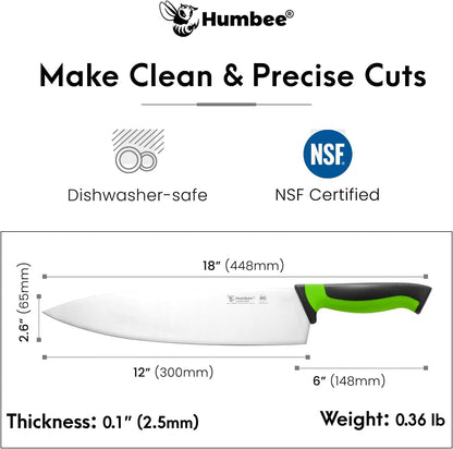 7.5-Inch Nakiri Knife, High Carbon Stainless Steel Hollow Grind Blade, Razor Sharp Edge, Ergonomic Non-Slip Handle, Cleaver Style, DT-50 Series, Orange