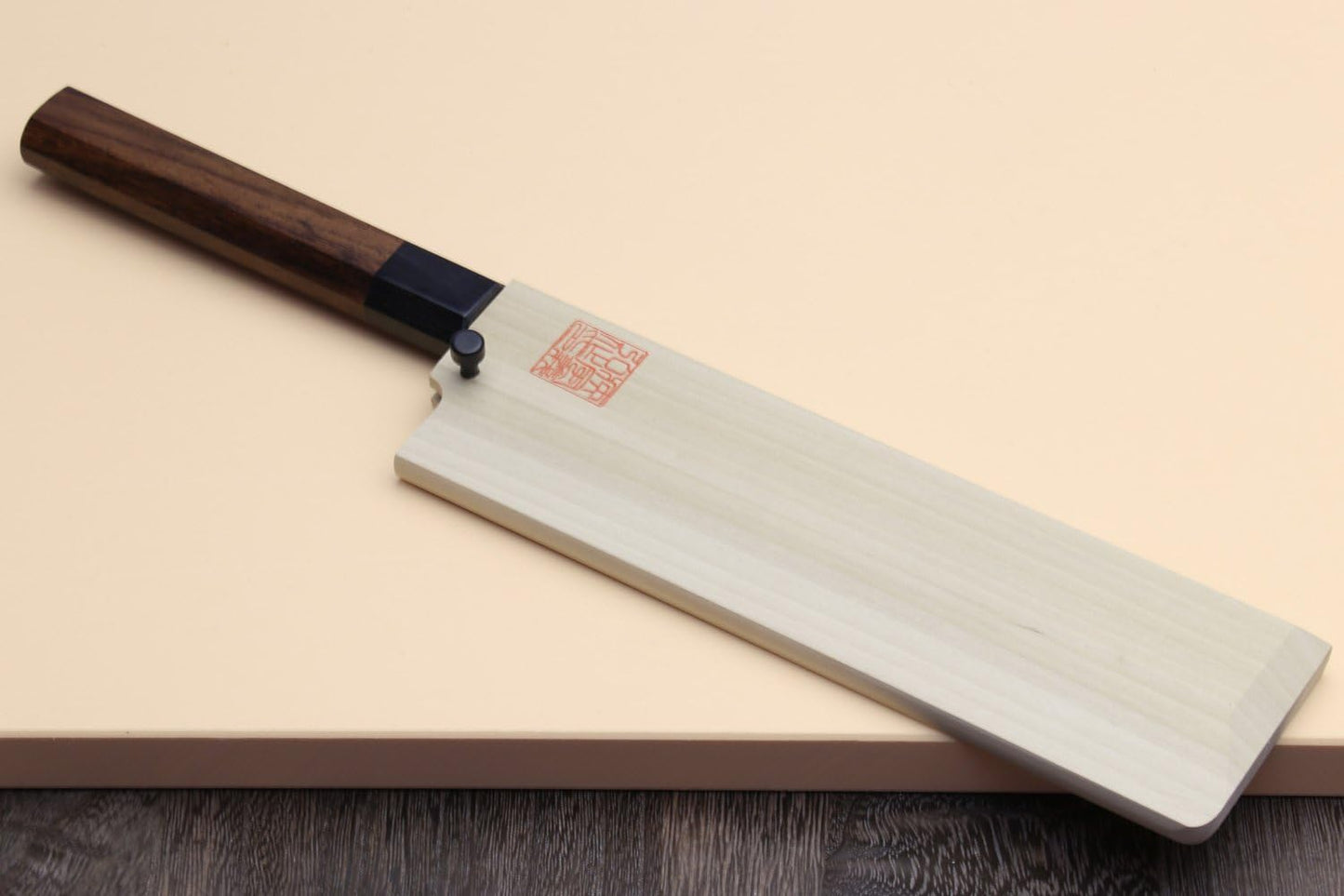 Yoshihiro Hongasumi Blue Steel Edo Usuba Traditional Japanese Vegetable Chopping Chef Knife (8.25'' (210mm), Rosewood Handle)