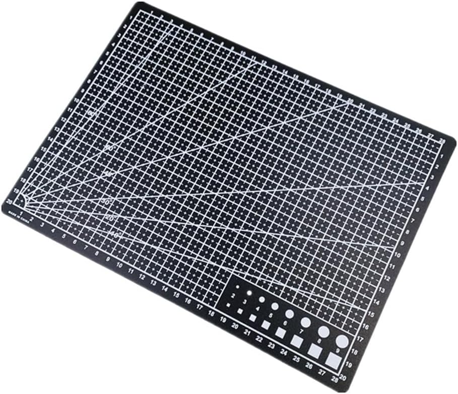 Self Healing Sewing Mat, Rotary Cutting Mat Double Sided 5-Ply Craft Cutting Board for Sewing Crafts Hobby Fabric Precision Scrapbooking Project 9inch x 12inch (A4-Black)