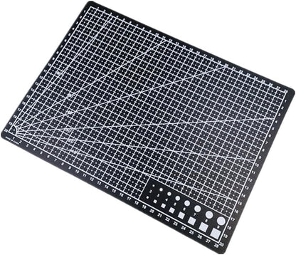 Self Healing Sewing Mat, Rotary Cutting Mat Double Sided 5-Ply Craft Cutting Board for Sewing Crafts Hobby Fabric Precision Scrapbooking Project 9inch x 12inch (A4-Black)