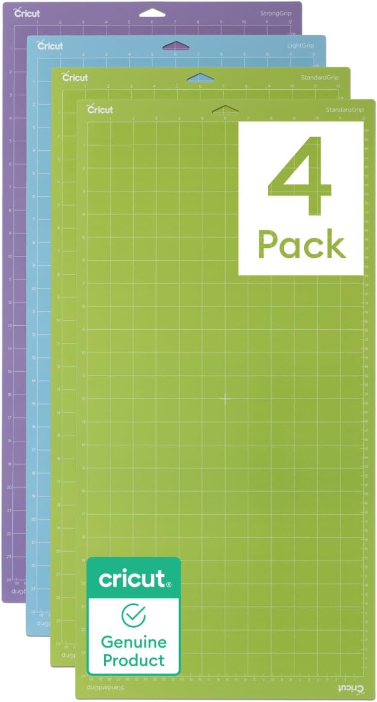 Cricut Cutting Mat Variety Pack (8 Count, 12in x 12in) - for Explore & Maker Machines - Includes 4 StandardGrip, 2 LightGrip, 2 StrongGrip