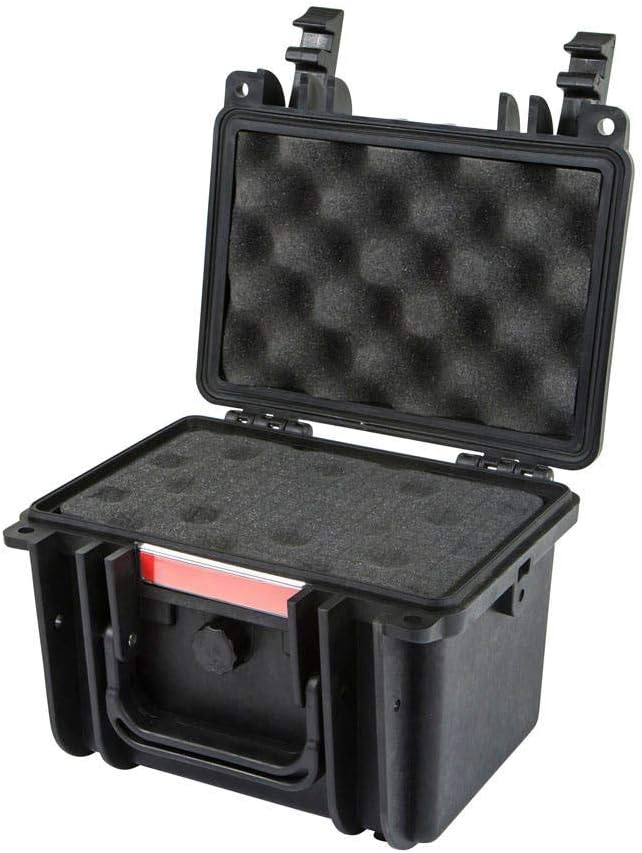 Monoprice Weatherproof/Shockproof Hard Case - Black Ip67 Level Dust and Water Protection Up to 1 Meter Depth with Customizable Foam, 10" x 9" x 7", 6.6 Liter