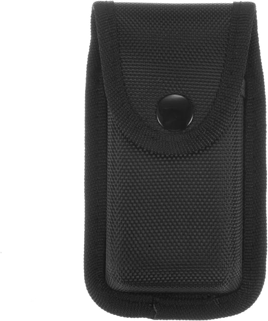 HARFINGTON Nylon Pocket Knife Sheath 6" x 2.6" Horizontal Vertical Carry Belt Loop Multi-Tool Pouch Folding Knife Belt Sheath with Snap Closure for Outdoor Use, Black