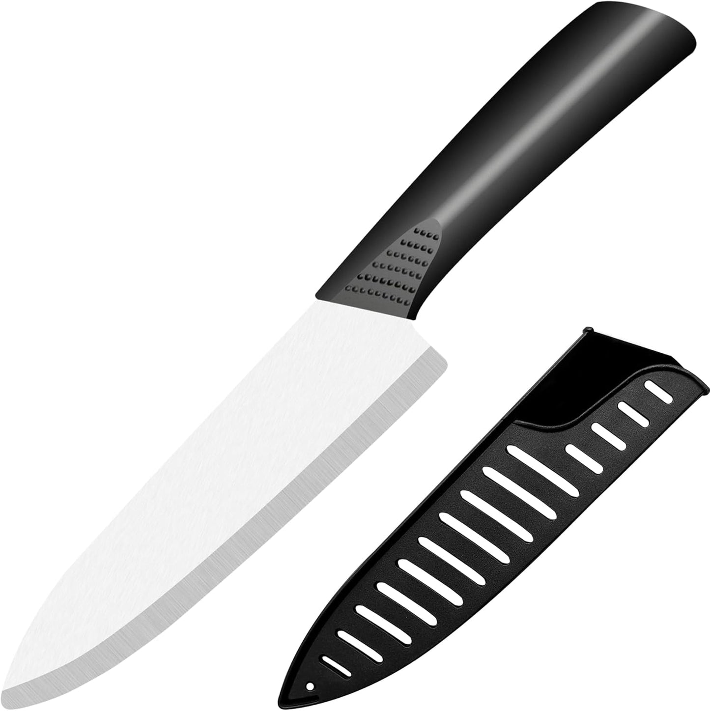 Ceramic Knife - 8 inch Chef's Knife - Light, Precise, Sharp Ceramic Kitchen Knife with Sheath Cover