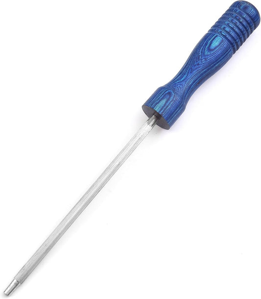 Knife Sharpening Rod –Blue Handle,12-Inch Professional Honing Steel–Grit, Ergonomic Grip, Durable Build –Kitchen Sharpening Tool for Chefs & Home Use–Maintain Razor-Sharp Edges with Ease