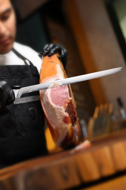 Dalstrong Spanish Style Meat & Ham Slicer - 12 inch - Gladiator Series Elite - German High Carbon Steel - w/Sheath - NSF Certified
