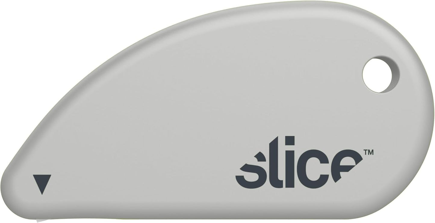 Slice Micro Safety Cutter | Safe Ceramic Box Cutter Lasting 11x Longer than Metal | Keychain Box Opener | 2 Pack | Green
