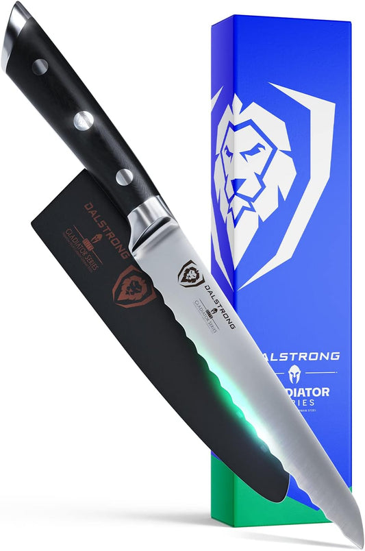 Dalstrong Ultimate Sandwich Knife - 6 inch Utility Knife - Gladiator Series Elite - Spreader - Forged German High-Carbon Steel - Sheath Included - Ham, Cheese, Bread Knife Gift- NSF Certified