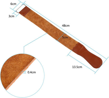 Leather Razor Shaving Strap, New Cow Leather Manual Strop Straight Barber Shaving Razor Sharpening Strap Tool Shave Sharpener Barber Hair Removal Sharpening Belt