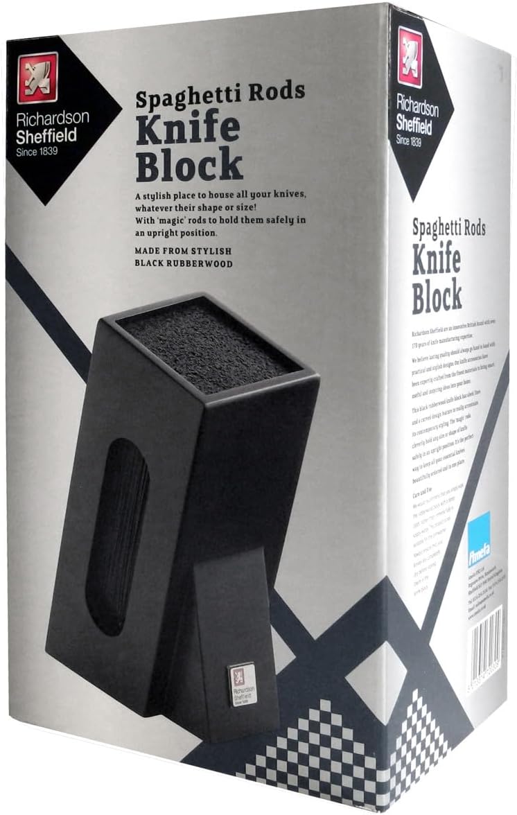 Richardson Sheffield R164HSRC58846 Knife Block with Brush Insert Unequipped Black, 15.5 x 11.5 x 26 cm