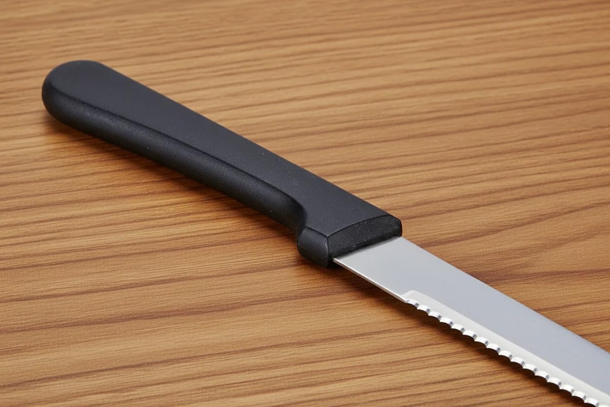 Cuisinox Steak Knives Set of 4 Black Polypropylene Handle with Rounded Tip