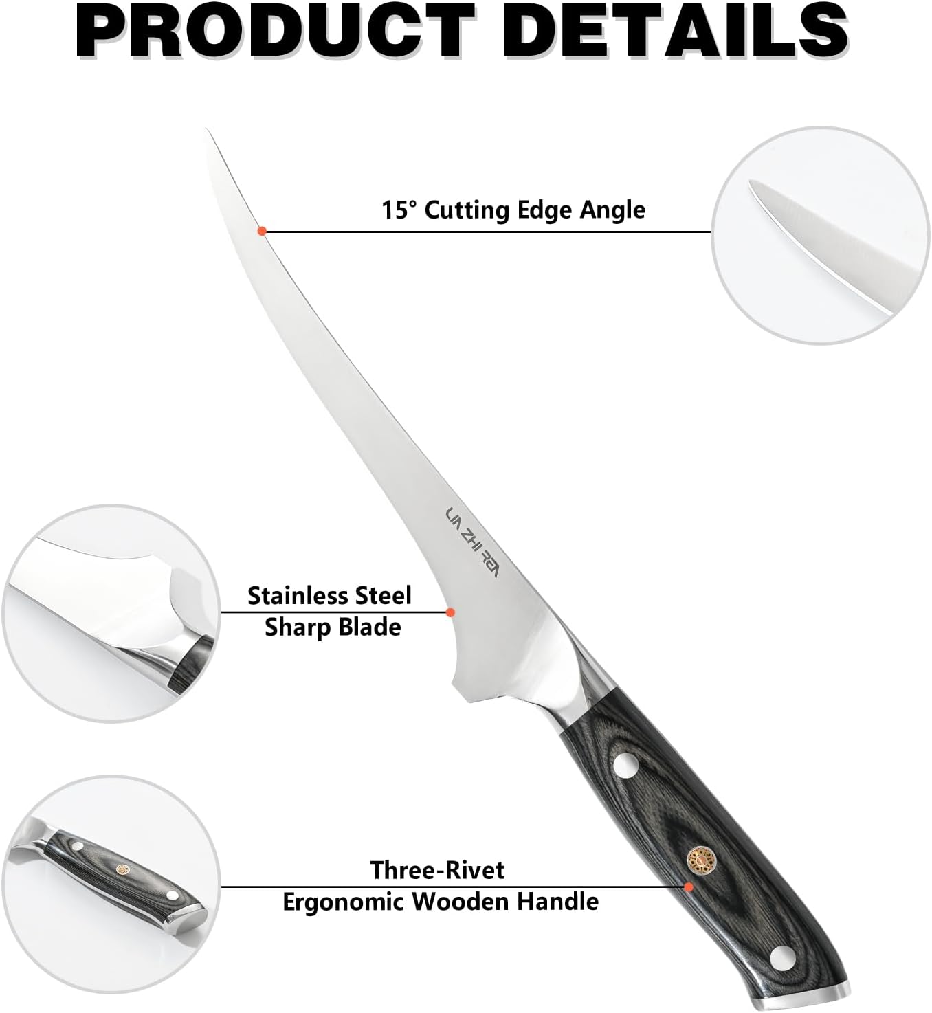 Carving Knife – 12" Premium Brisket Knife for Cutting Smoked Meat, BBQ & Roast Turkey – Razor Sharp German Steel