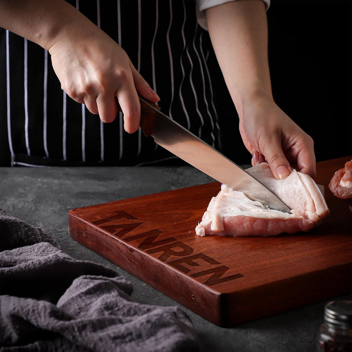 TAN REN Japanese Gyuto Chef Knife, 7 Inch Stainless Steel Chef Knife