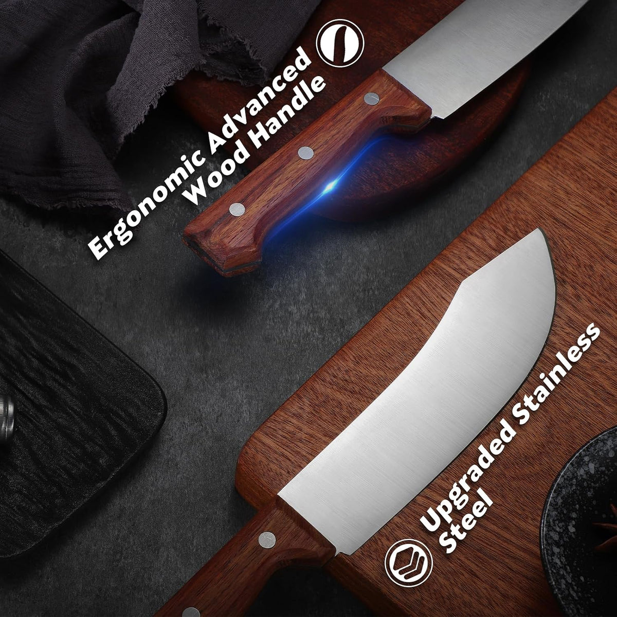TAN REN Japanese Gyuto Chef Knife, 7 Inch Stainless Steel Chef Knife