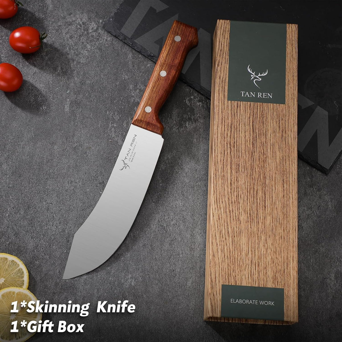 TAN REN Japanese Gyuto Chef Knife, 7 Inch Stainless Steel Chef Knife